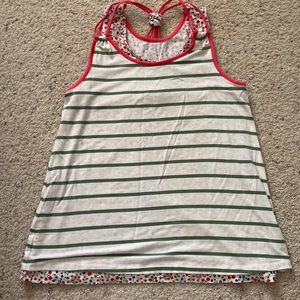 435 Matilda Jane with Joanna Gaines floral and striped tank size 12